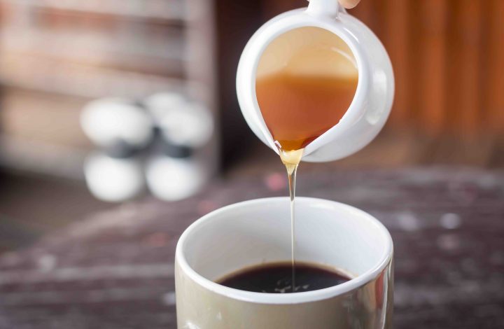 black coffee with honey
