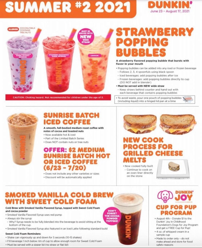 Dunkin Summer Menu #2