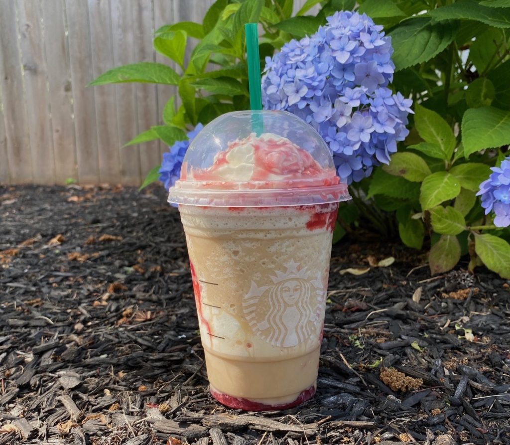 Starbucks Strawberry Funnel Cake Frappuccino Review