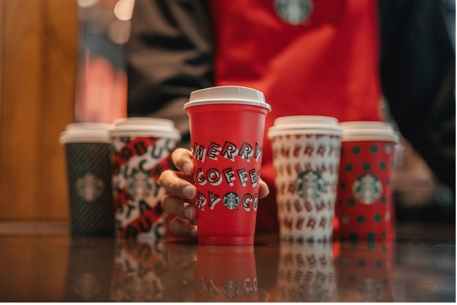 Celebrating 25 years of Starbucks (mostly) red holiday cups