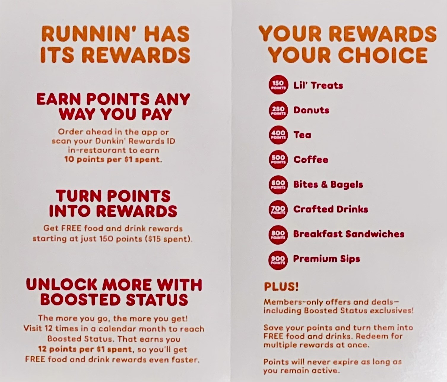 Dunkin' Rewards Program