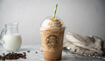 Starbucks Caramel Frappuccino with whipped cream