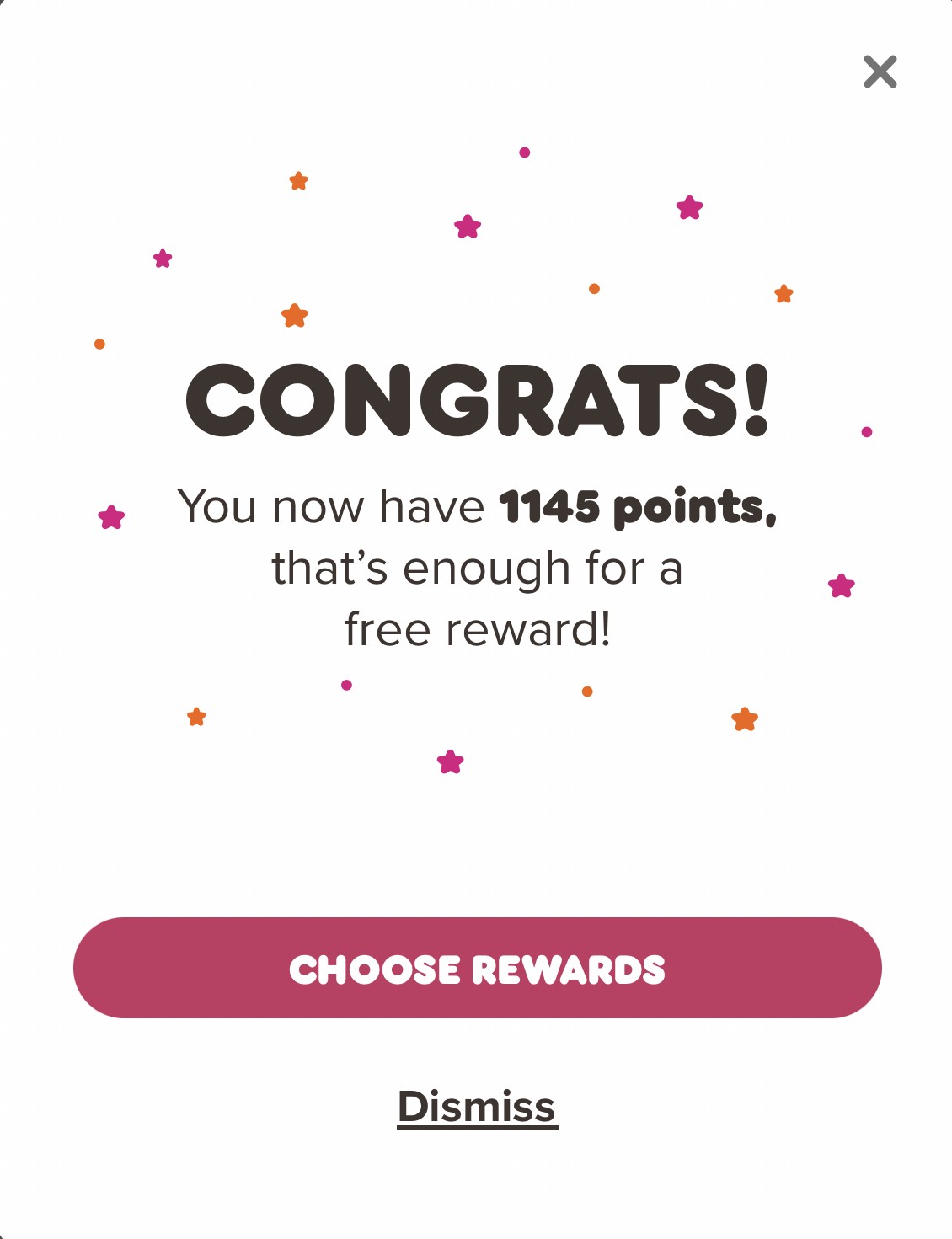 Earn Dunkin' Rewards Points