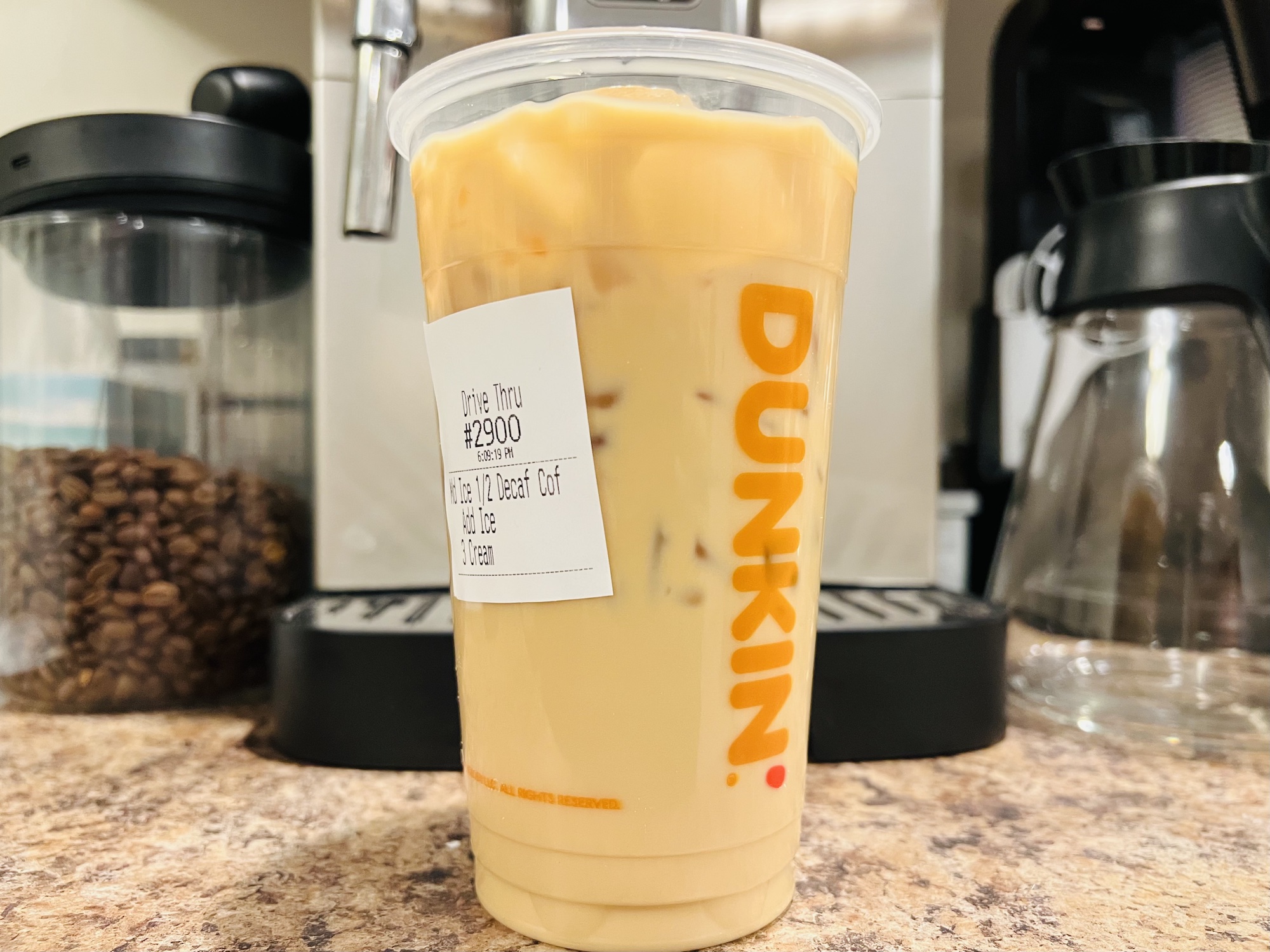 Does Dunkin' Have Decaf Iced Coffee? Dunkin Medium Cup Size