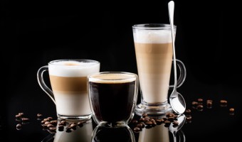 A Cappuccino, Americano, and Macchiato